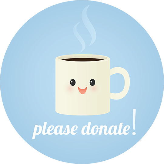 coffee scribe please donate, please donate, please donate!